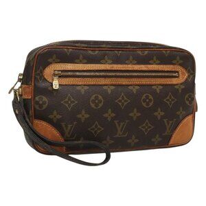 LOUIS VUITTON Monogram Marly Dragonne GM Clutch Bag LV Auth